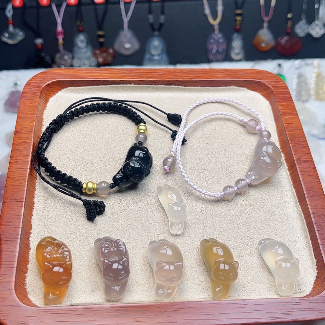 玛瑙/玉髓颈饰未镶嵌多样性发货 拍一发一