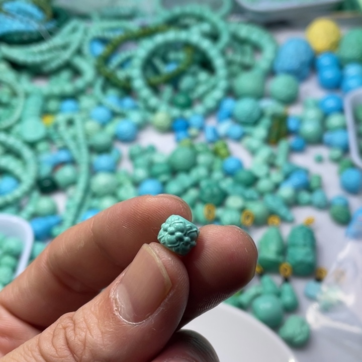 小***蒙非金属卡8绿色莲花老型单珠