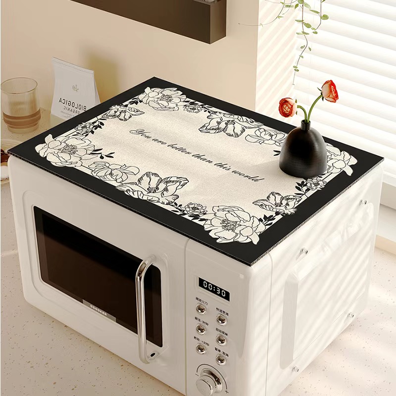微波炉防尘防水防油罩打印机烤箱保护罩洗衣机皮革简约罩子