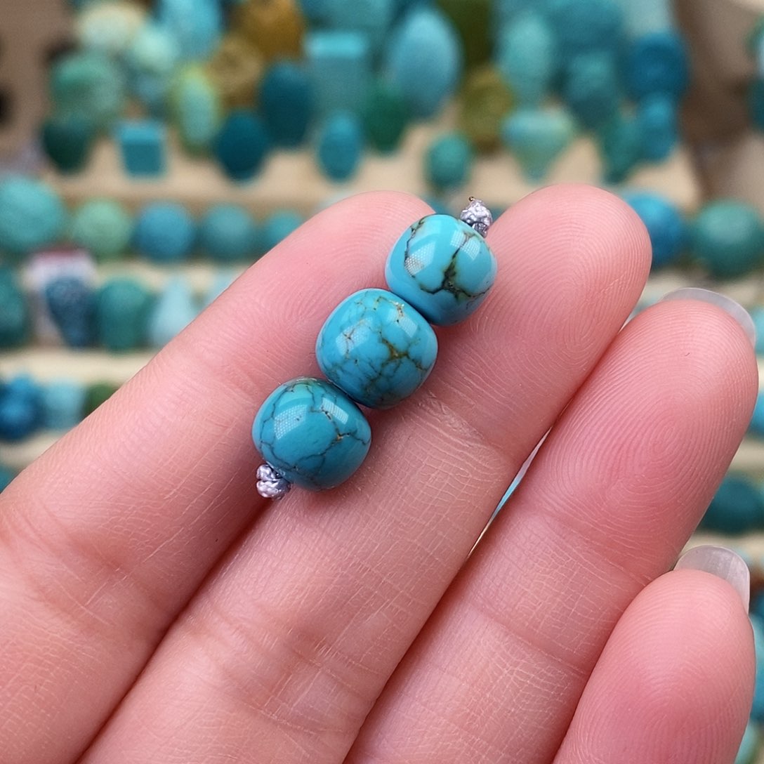 绿松石珠宝奇石未镶嵌8.5Mm