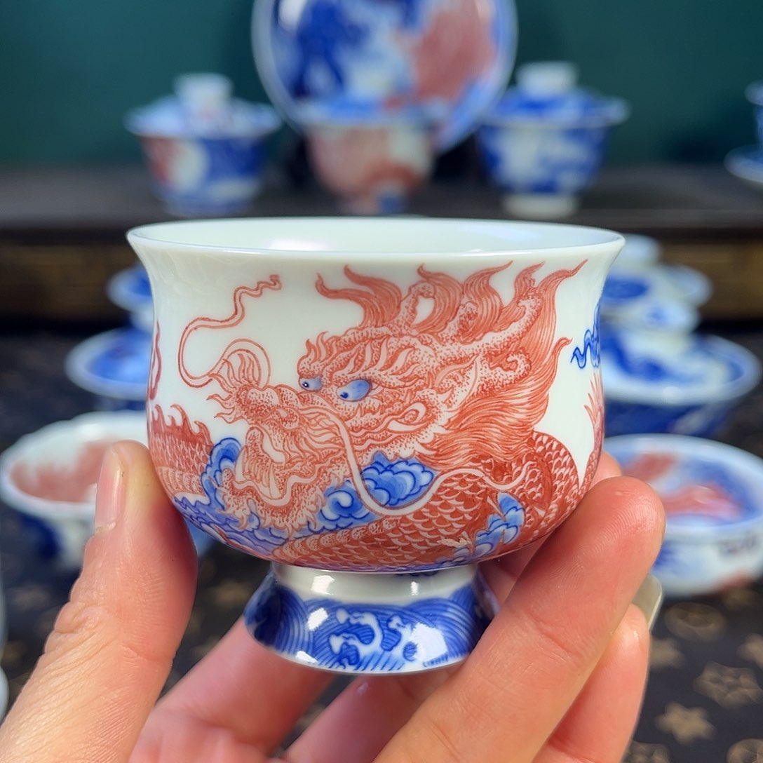 瓷片景德镇市自成堂手工手绘