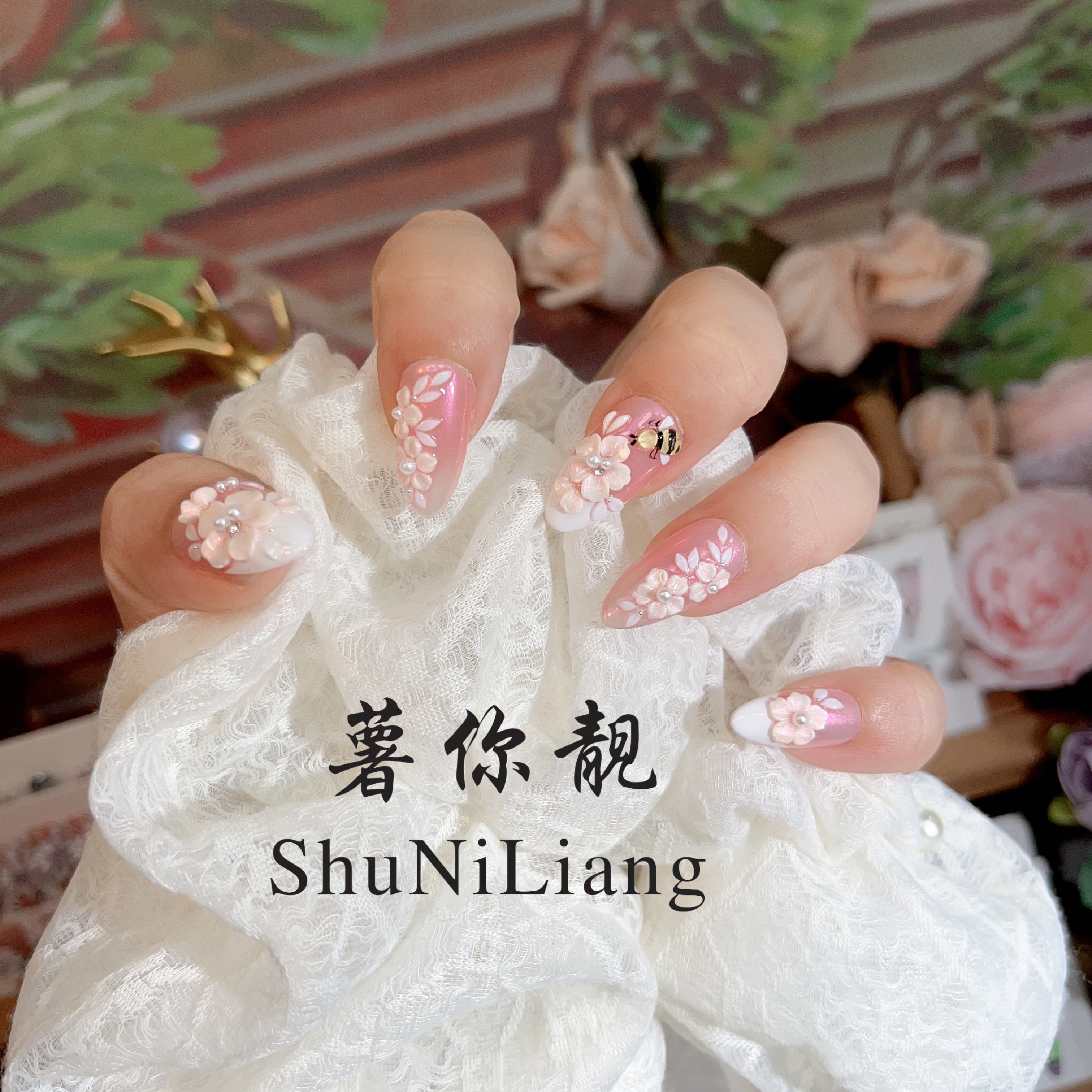 【L033采花大盗】 薯你靓 品牌 原创设计 纯手工雕花穿戴甲可爱