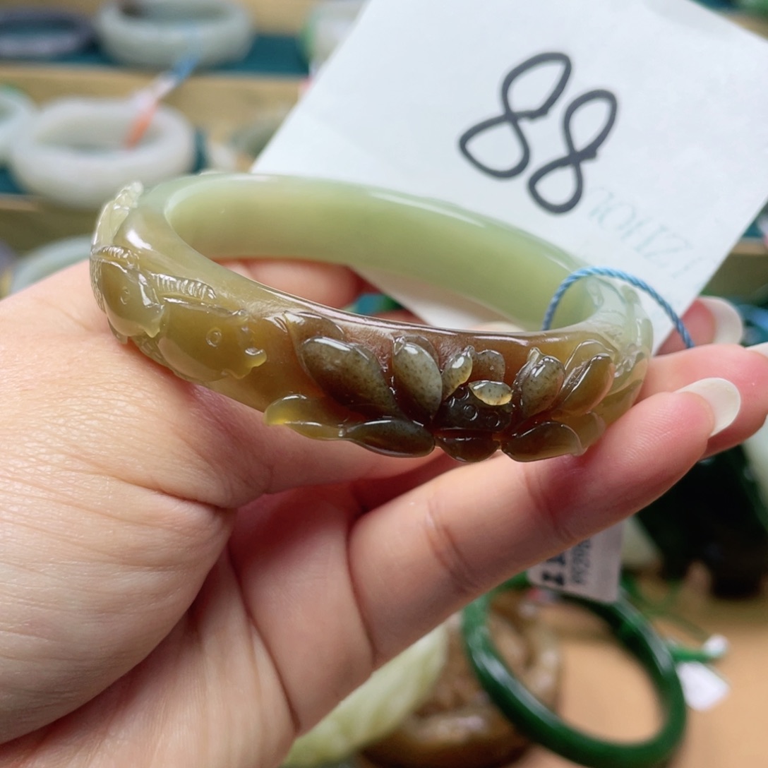 未镶嵌手镯和田玉圈口55