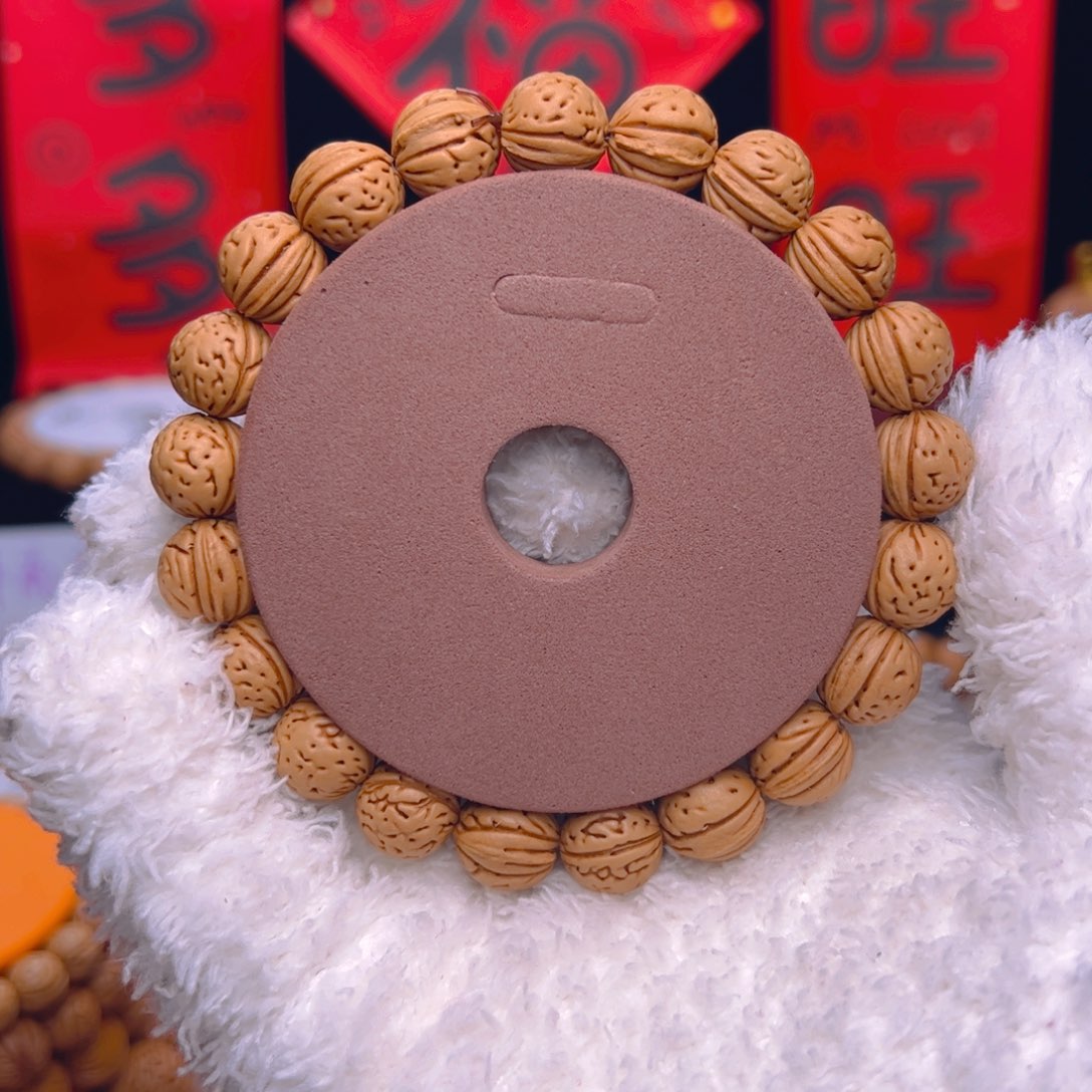 桃核手串?**肉1.2矮桩无修小荔枝