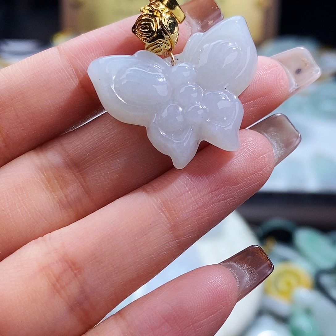 翡翠未镶嵌毛衣链8043