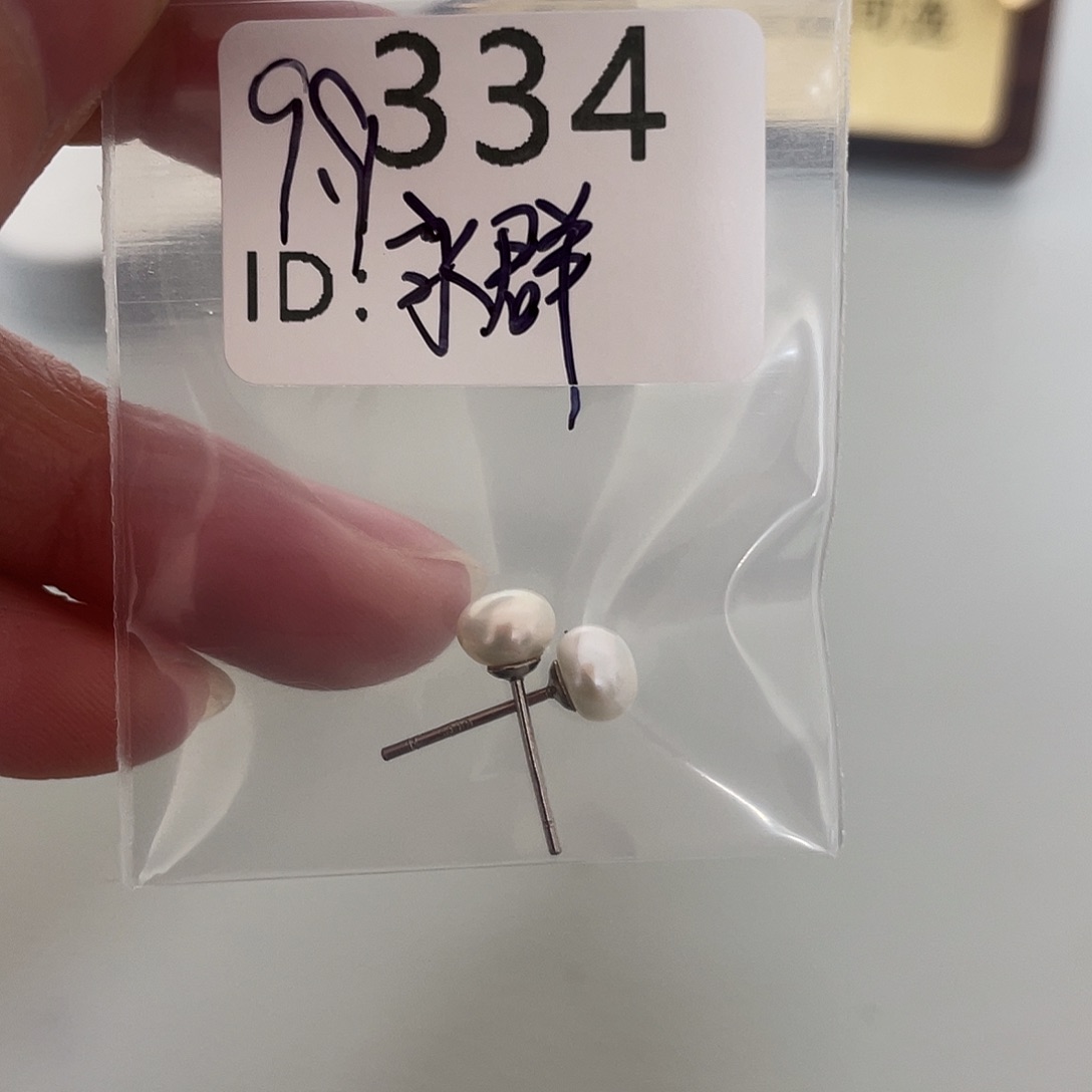 淡水珍珠耳饰足银镶嵌永*