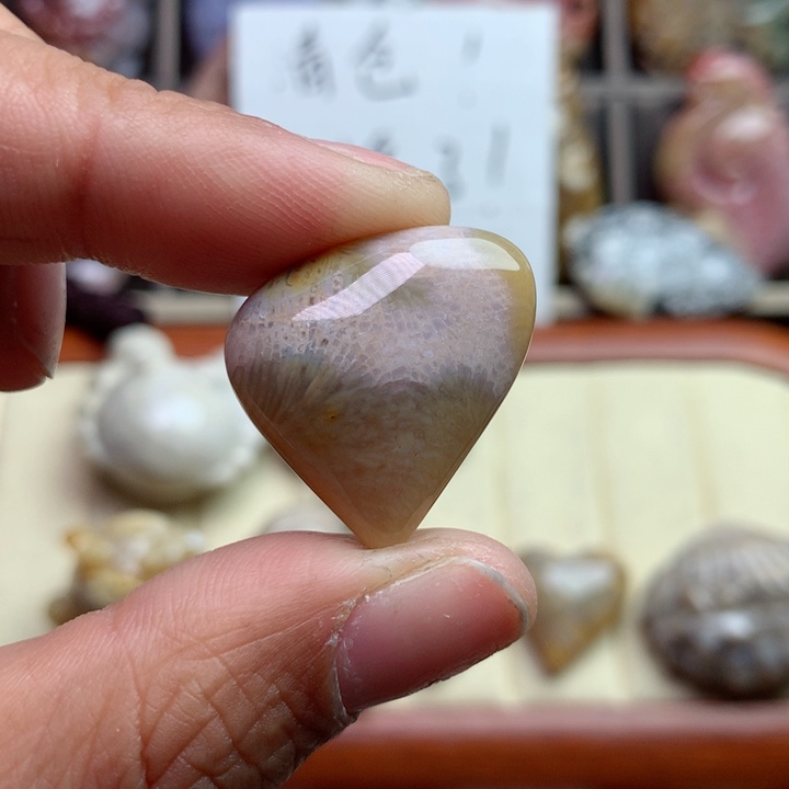 硅化珊瑚（珊瑚玉）颈饰足银镀金镶嵌