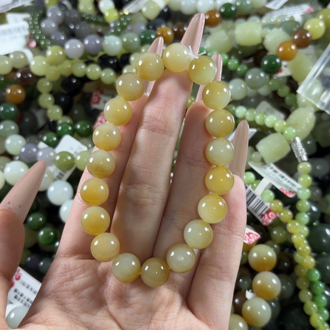 卡***蓝手链未镶嵌和田玉347