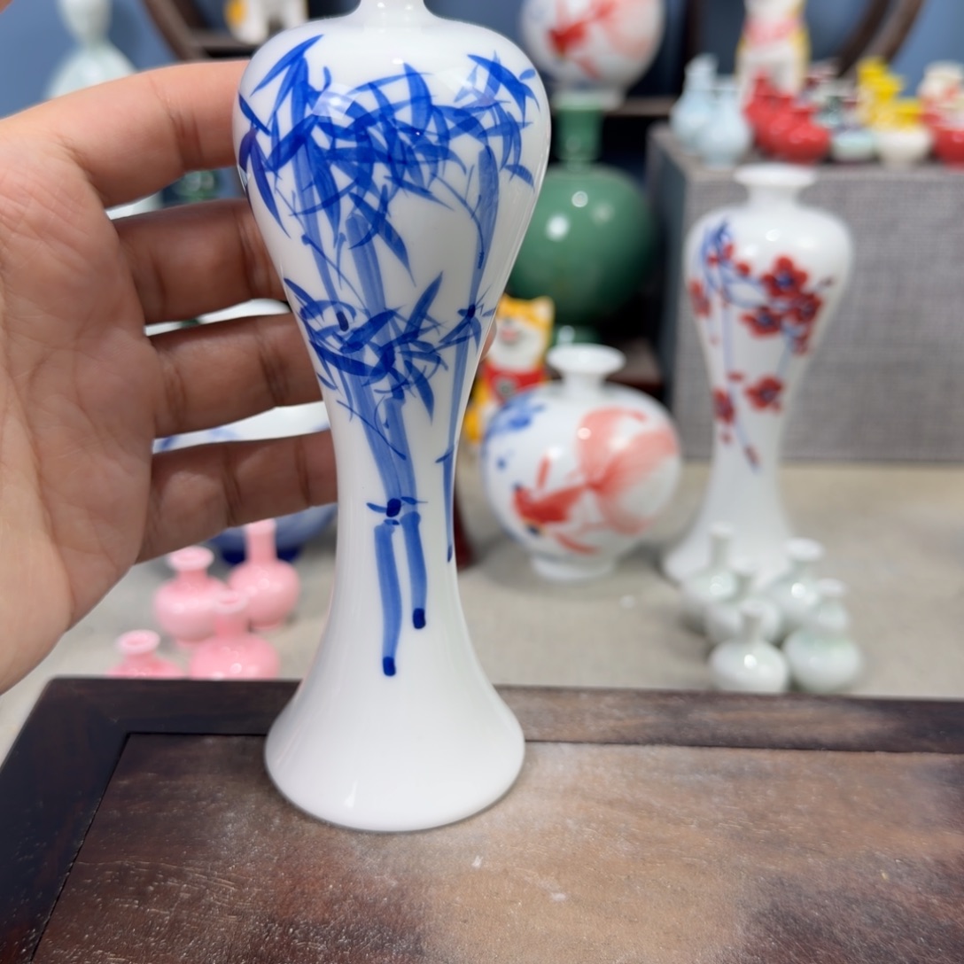 陶瓷手工小花器摆件