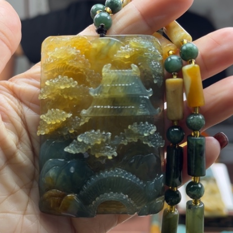 岫玉挂件未镶嵌挂件