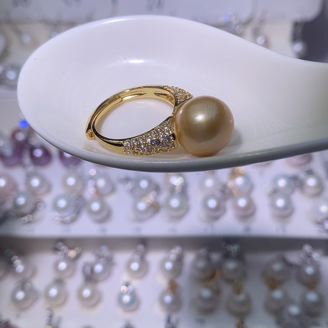 淡水珍珠戒指合金尺寸11