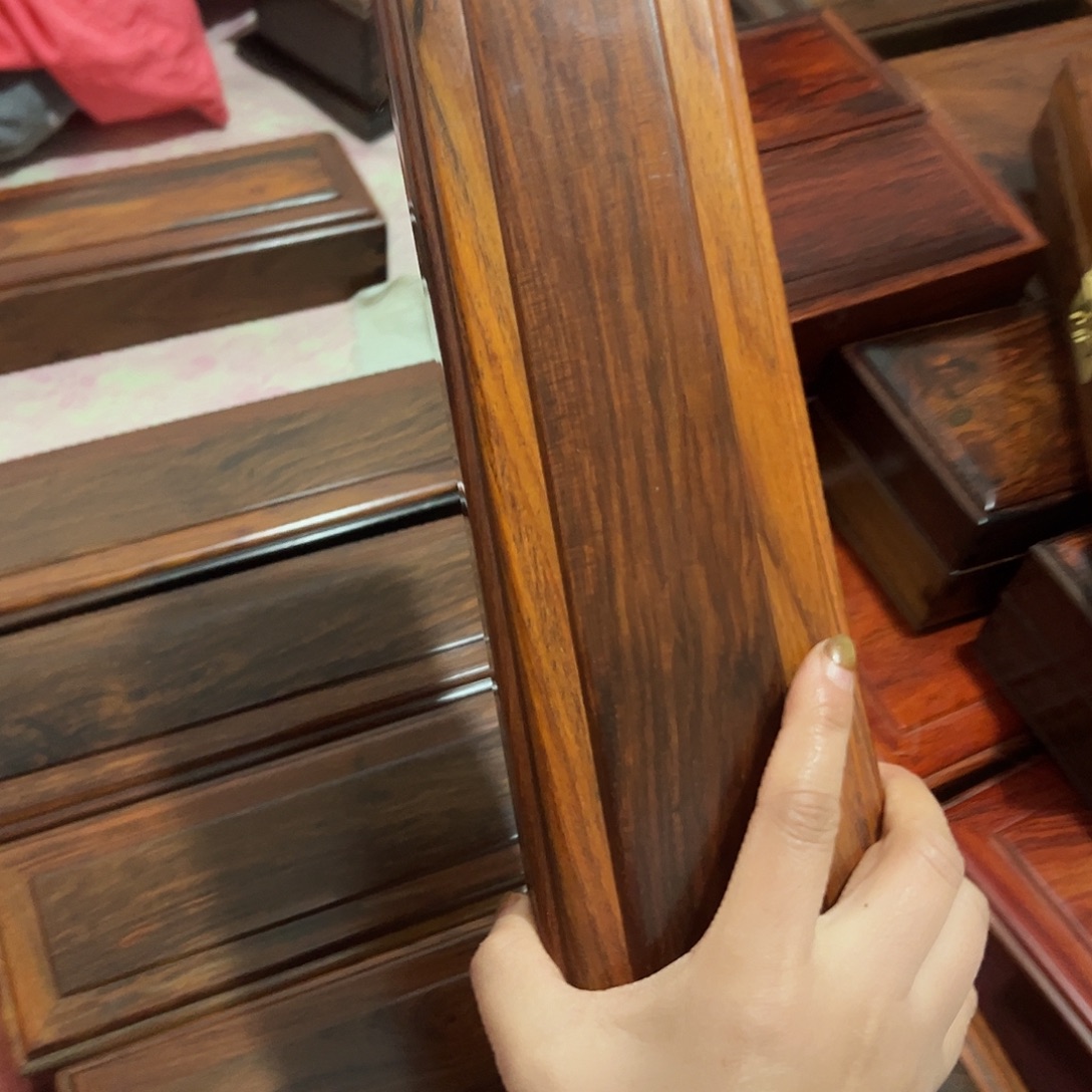 牛***人红酸纸老红木机关盒