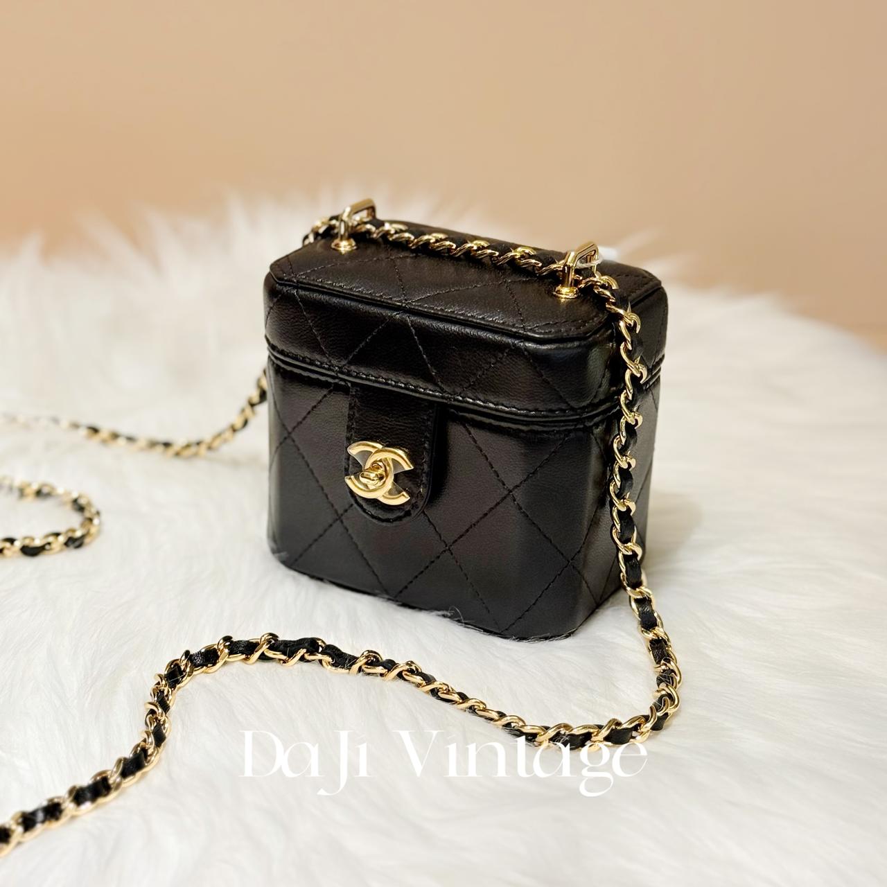 大吉中古/Chanel香奈儿黑金小盒子斜挎包