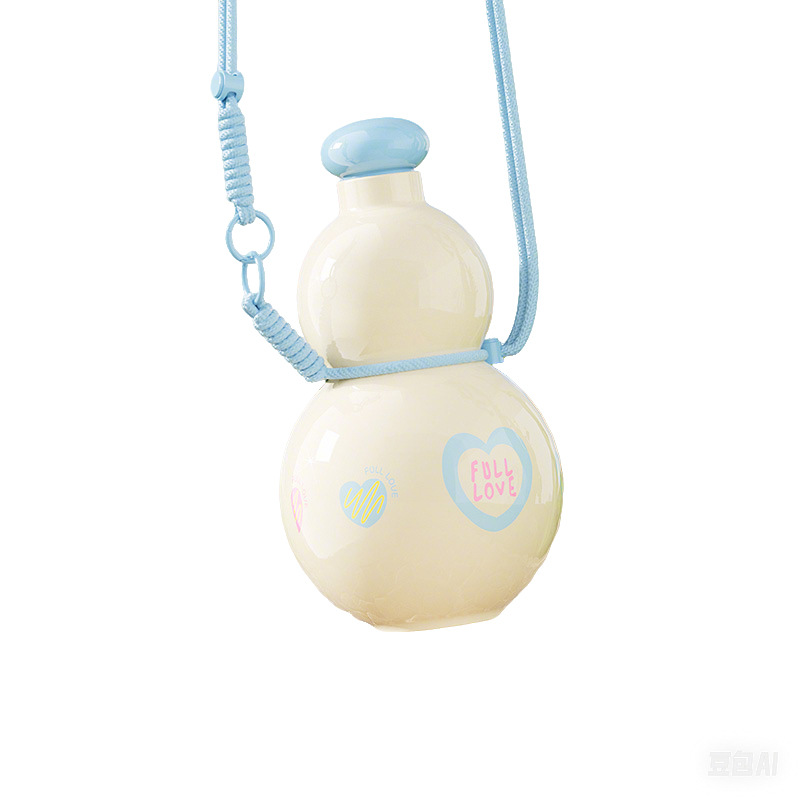 塑料创意学生户外高颜值葫芦杯水壶运动提绳夏季可爱大容量便携带