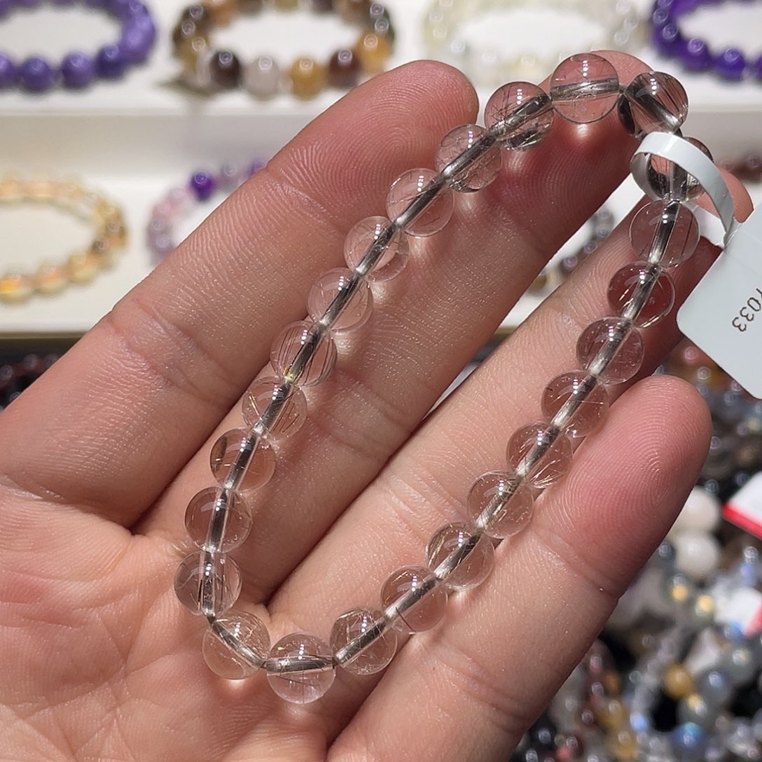 水晶手链未镶嵌银发晶7.7