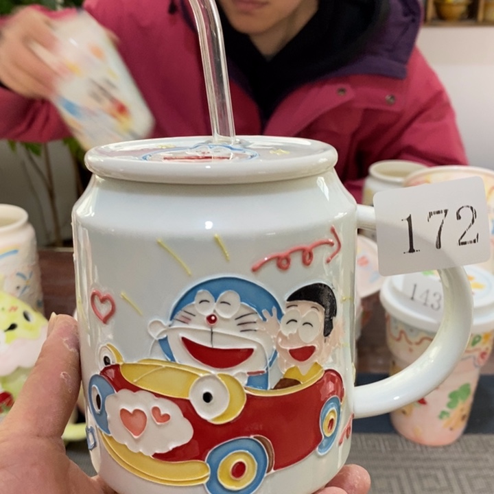 杯景德镇釉下彩手绘