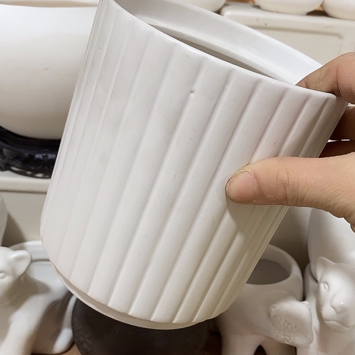 陶摆件陶盆有孔 瑕疵针孔漏釉介意勿拍外口 13外高15