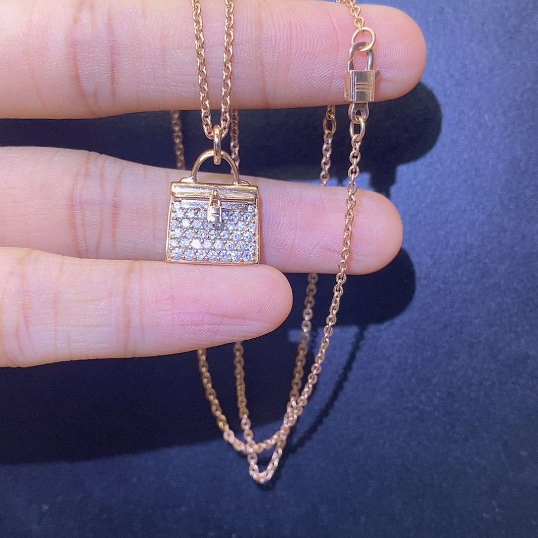 颈饰18K金镶嵌钻石