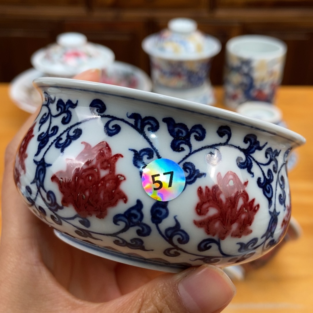 手绘现代茶具非古董