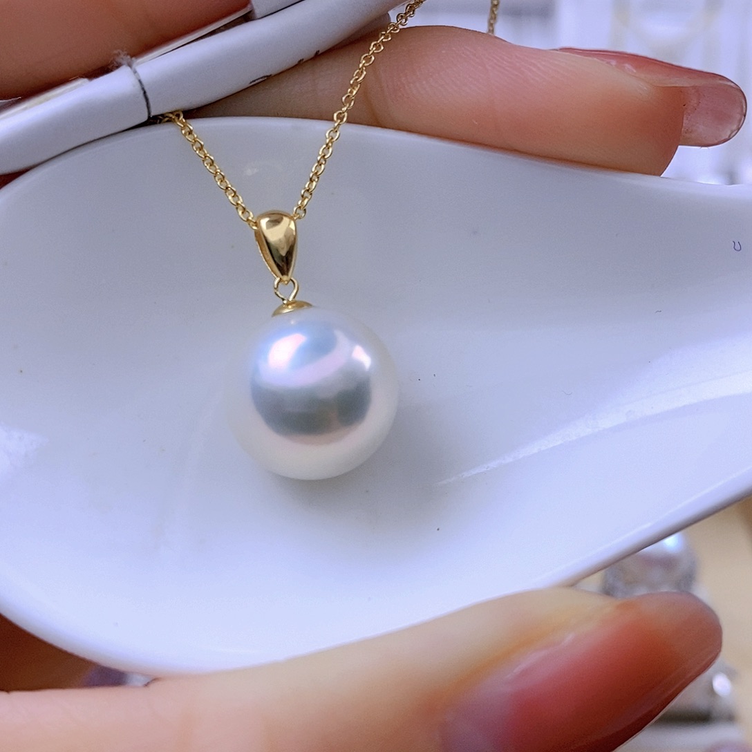 我***珊吊坠(赠链)淡水珍珠18K金镶嵌