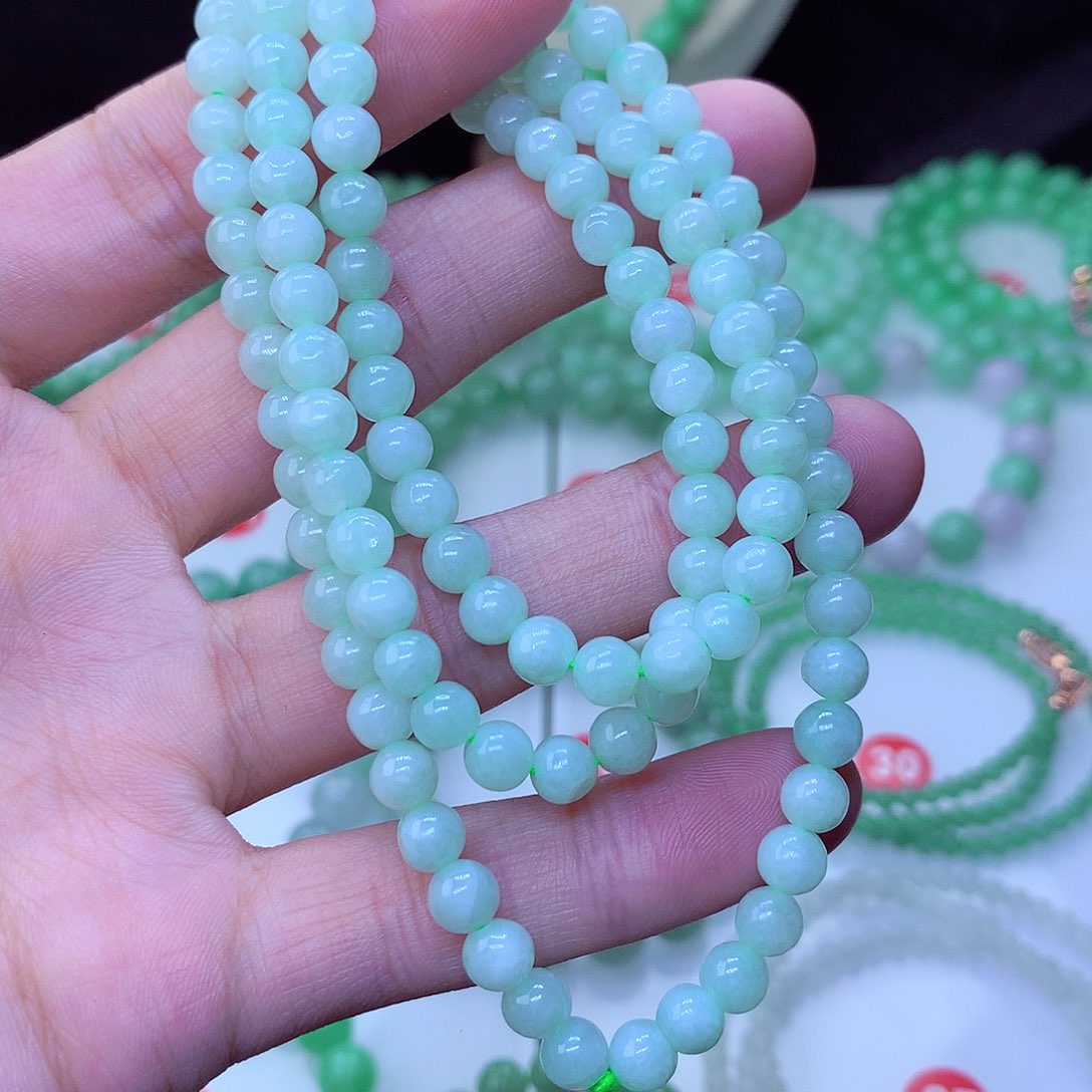 翡翠毛衣链未镶嵌