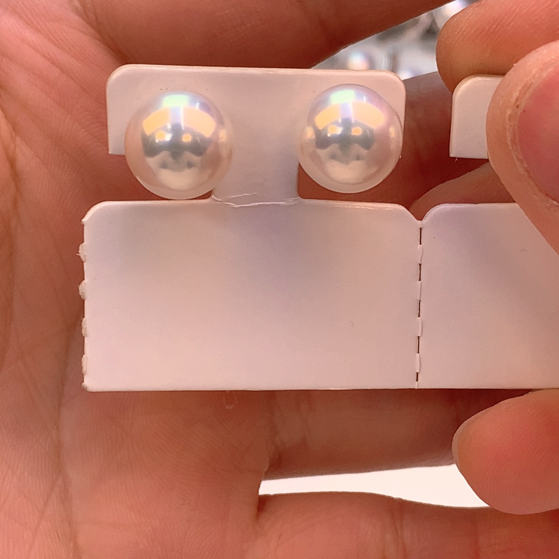 淡水珍珠耳饰18K金镶嵌