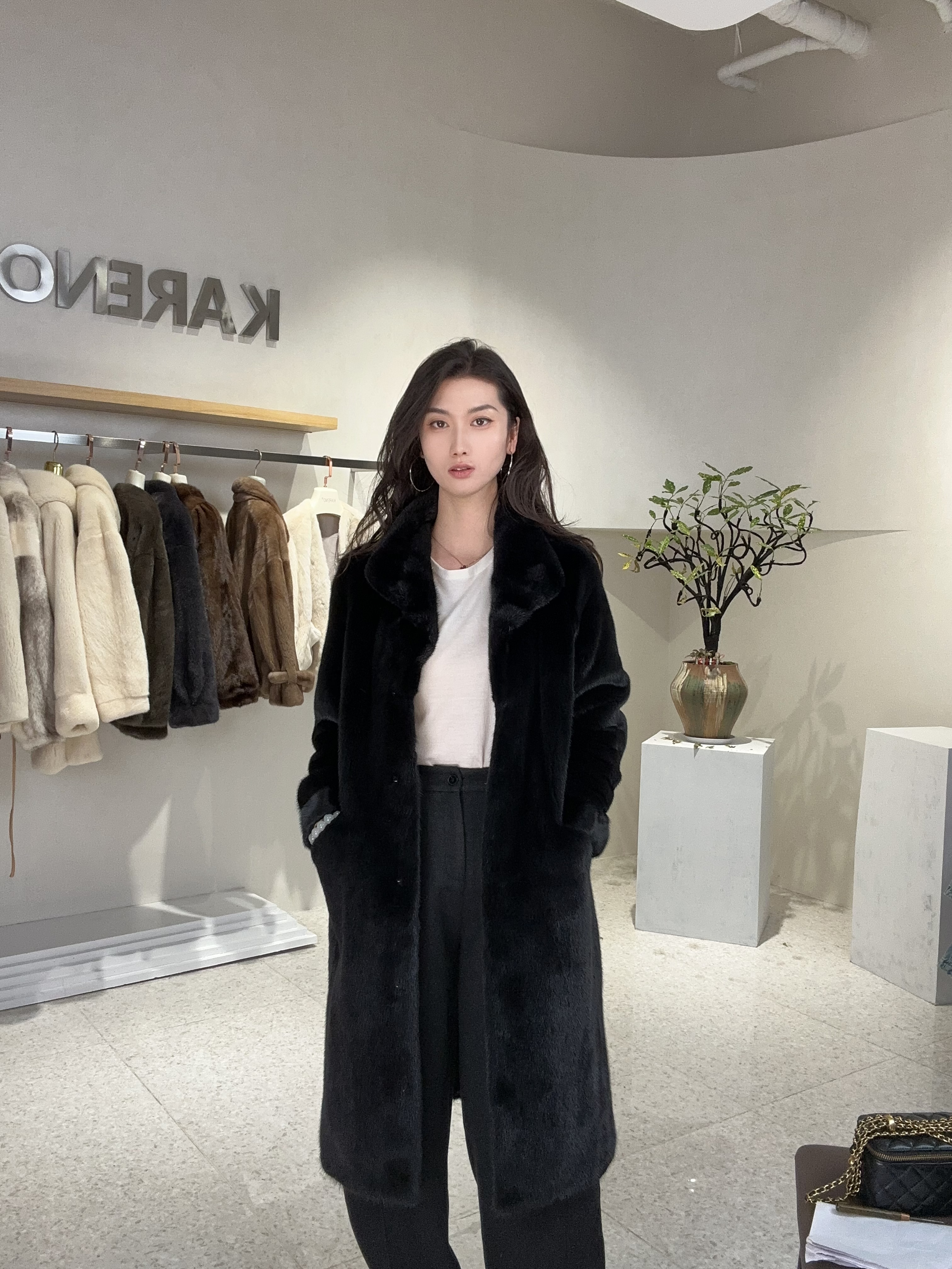 丹麦哥本哈根进口轻奢水貂外套