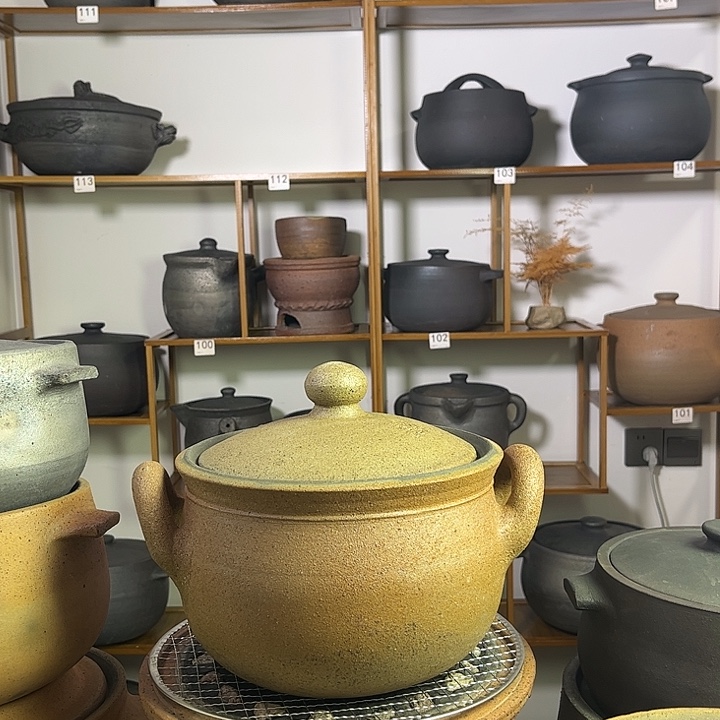 非遗荥经土砂锅双耳链接6升