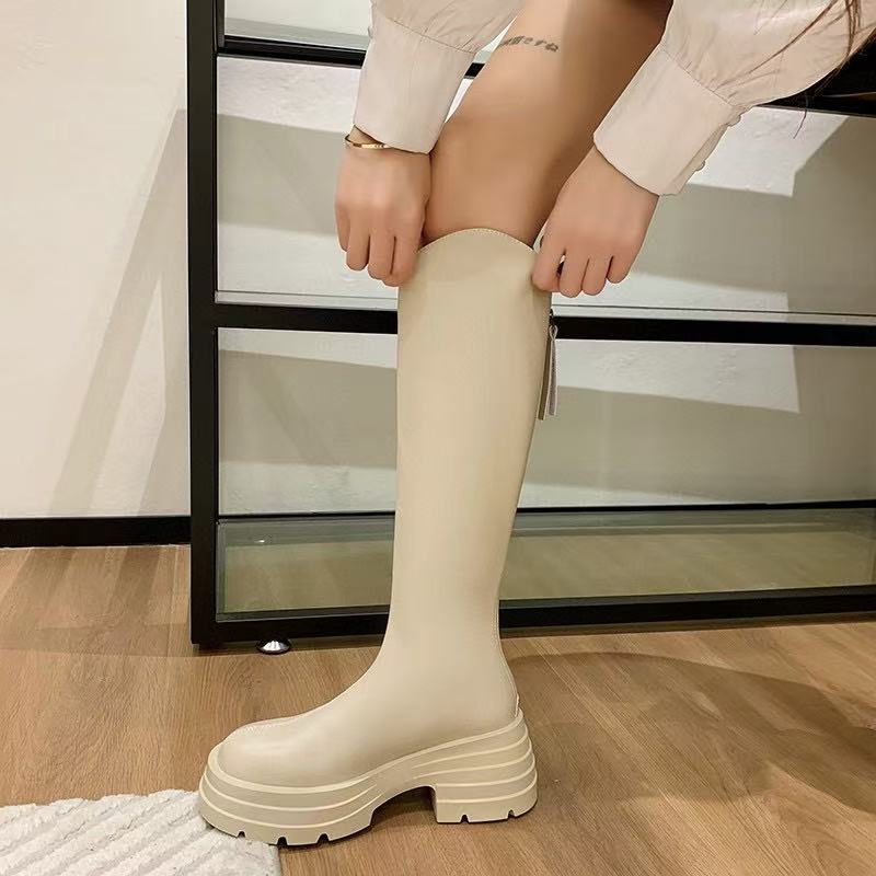 新款厚底高筒长靴弹力长靴瘦瘦骑士靴A985