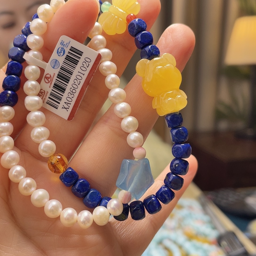 蜜蜡未镶嵌裸石手串