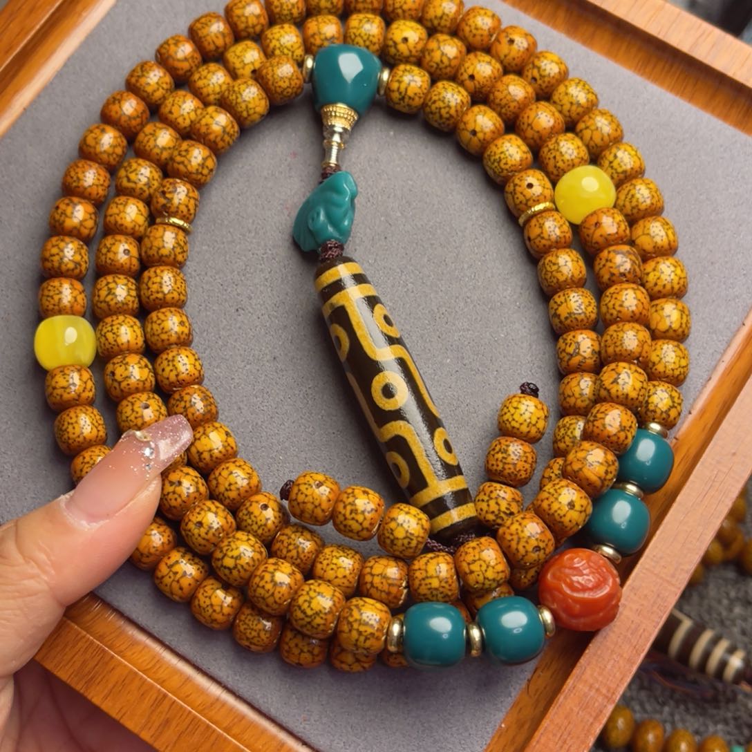 星月菩提吊坠老型桶珠星月