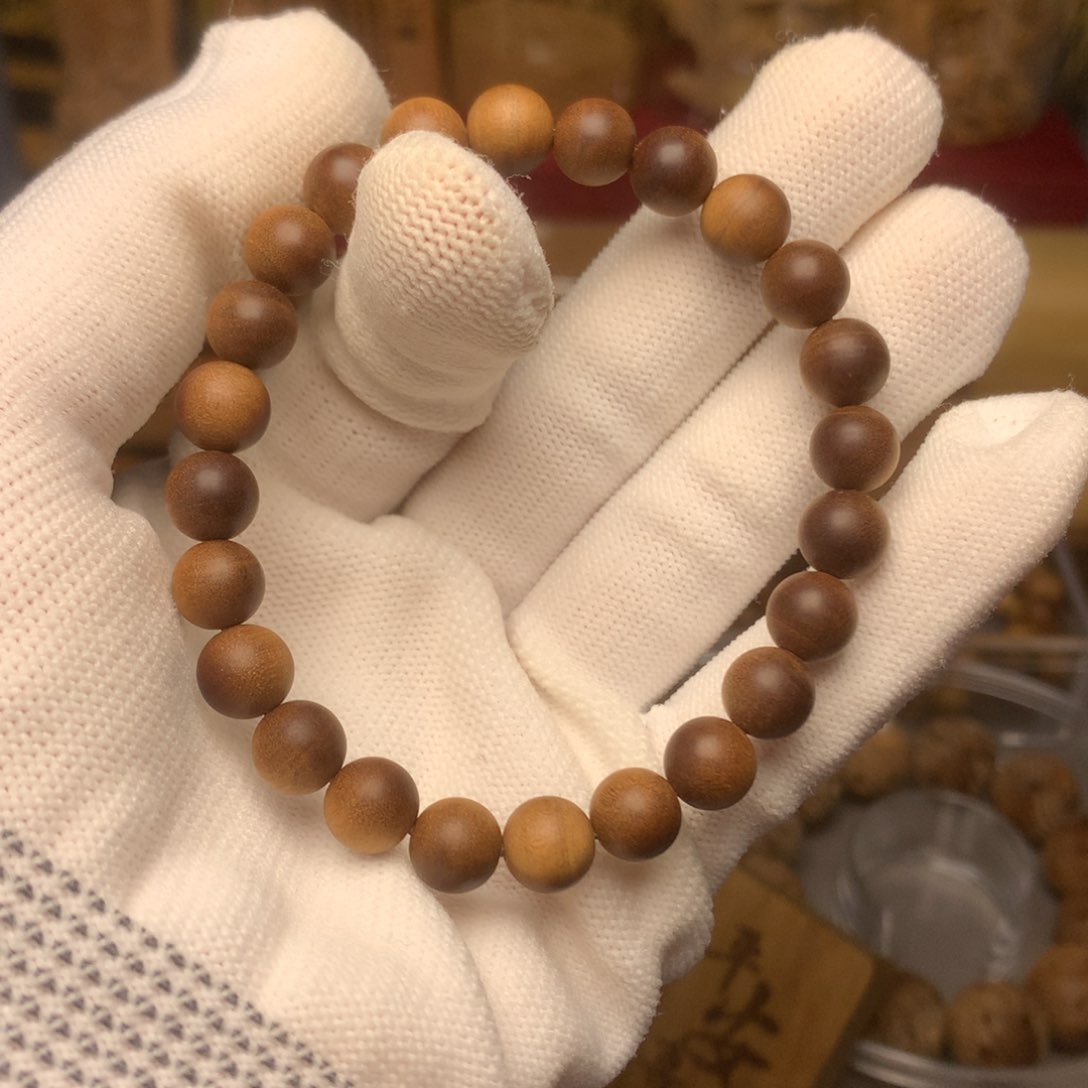 檀香木手串/手链印度迈索尔老山檀香0.8单圈横纹