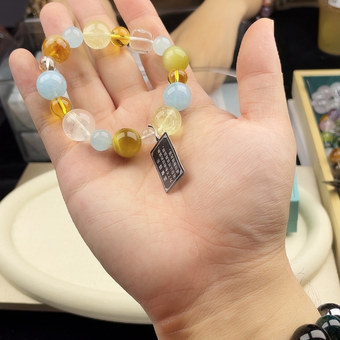 银S925镶嵌手串水晶