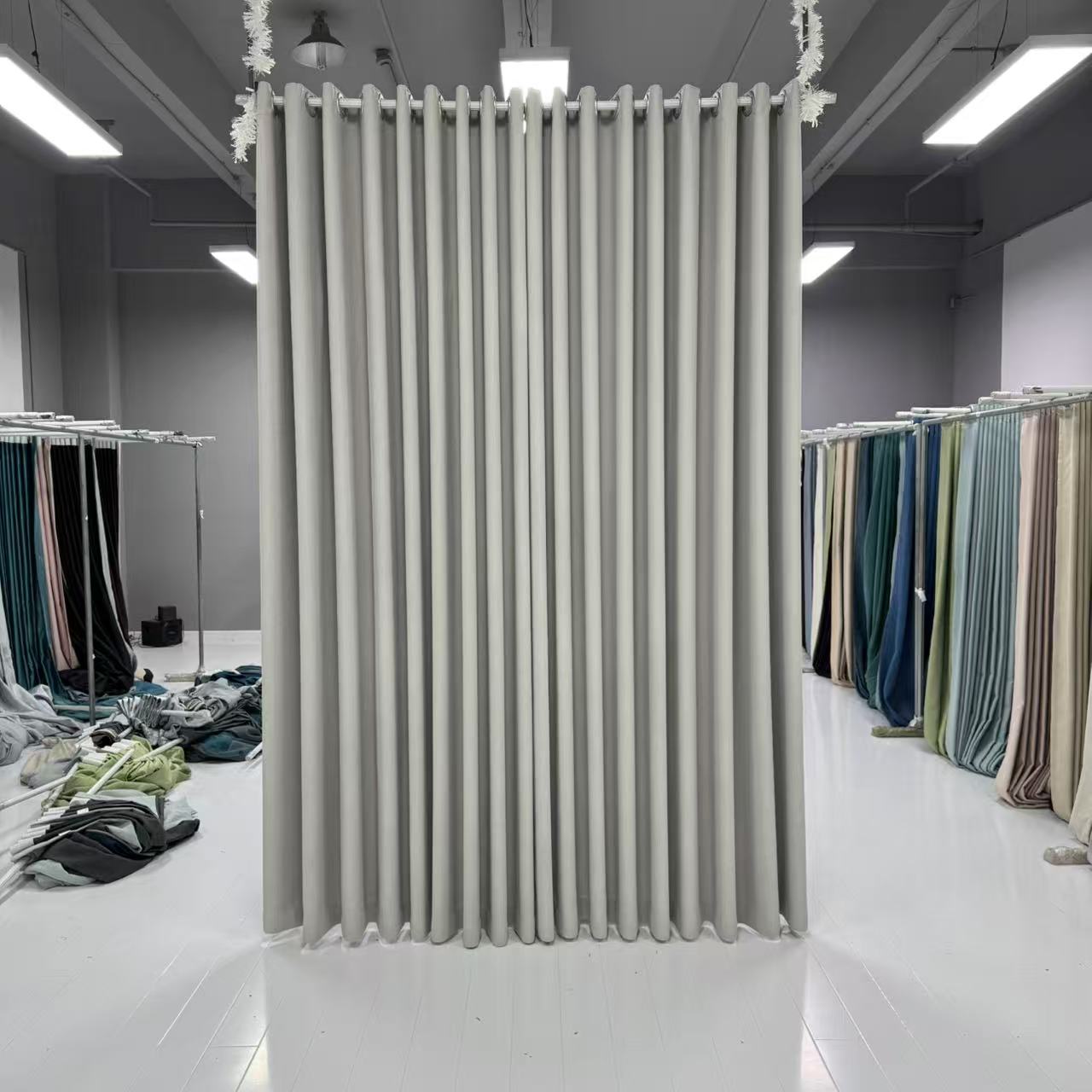 【贝爷家】奶油泡芙奶灰色新春网红卧室客厅遮光成品窗帘a46