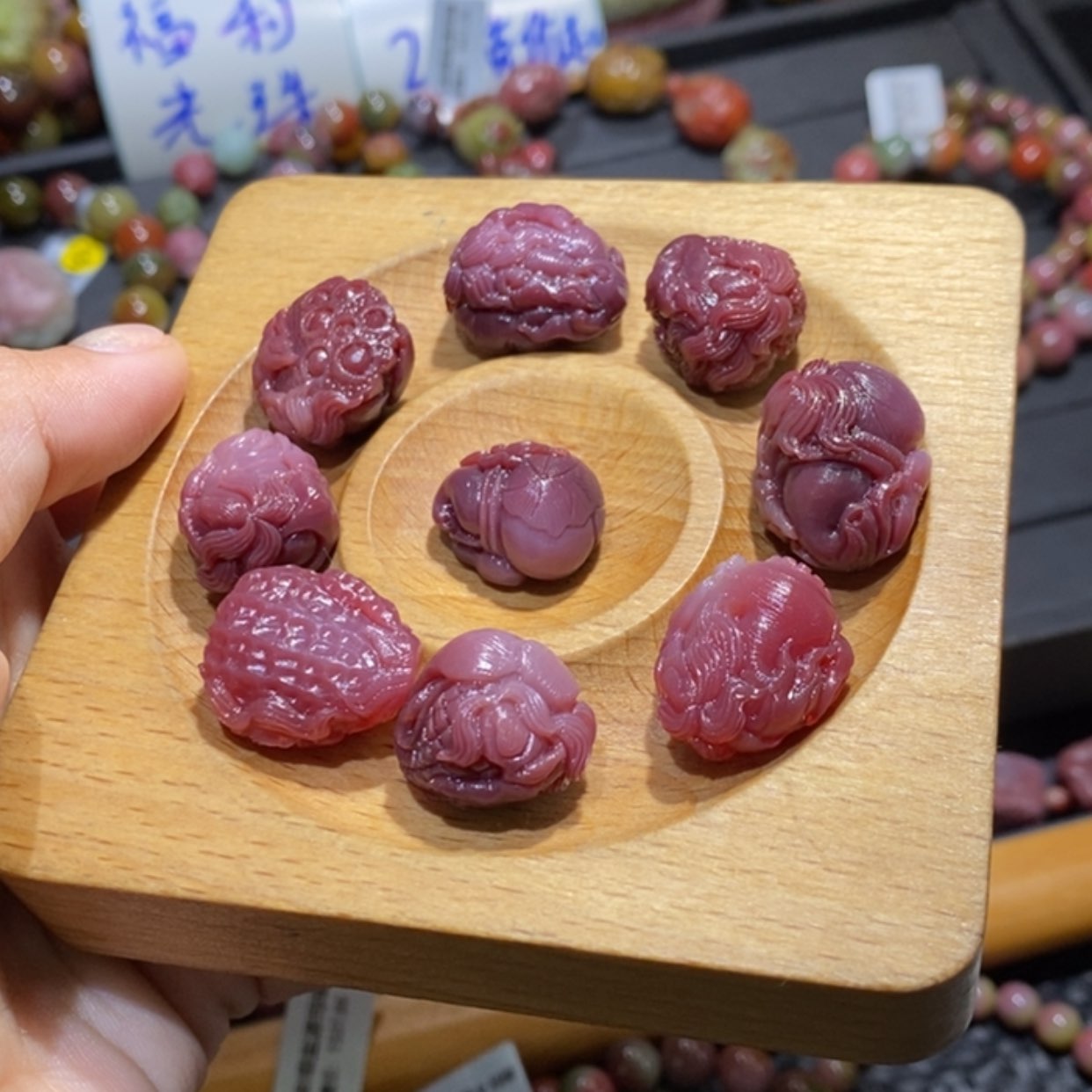 【闪购商品】未镶嵌手链玛瑙/玉髓盐源玛瑙同料全紫色八宝