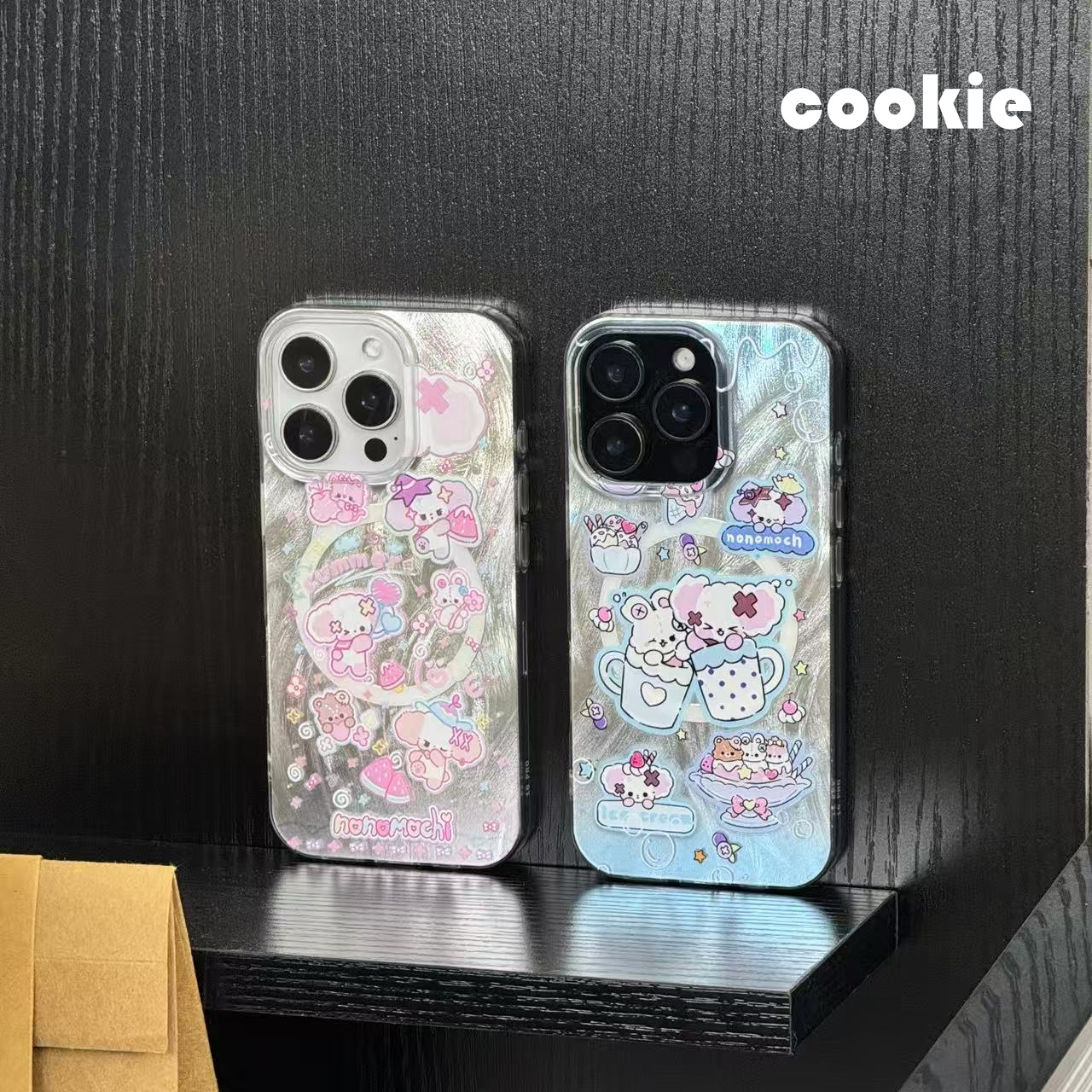 磁吸适用苹果16P/15P粉色动物合集ins少女小众可爱防摔烫银手机壳