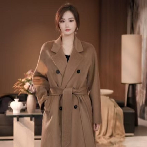 SGCD.101801双面玫瑰天然植物高支羊毛高级秋冬大衣