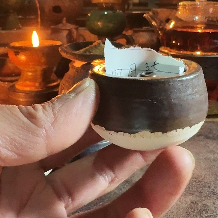 四***柒阿文手作温茶小油灯