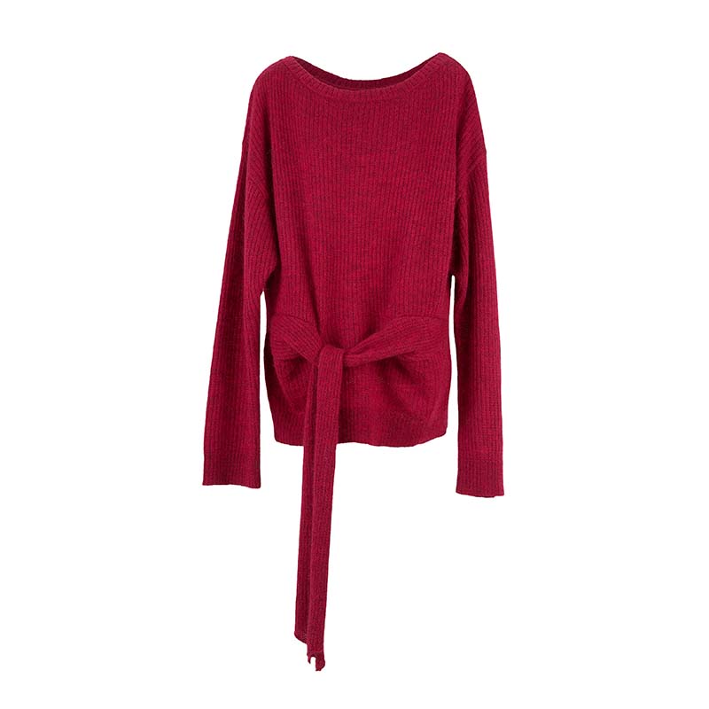 YOE YYOU 项小七 设计师品牌26早春新品扭结袢带毛织上衣