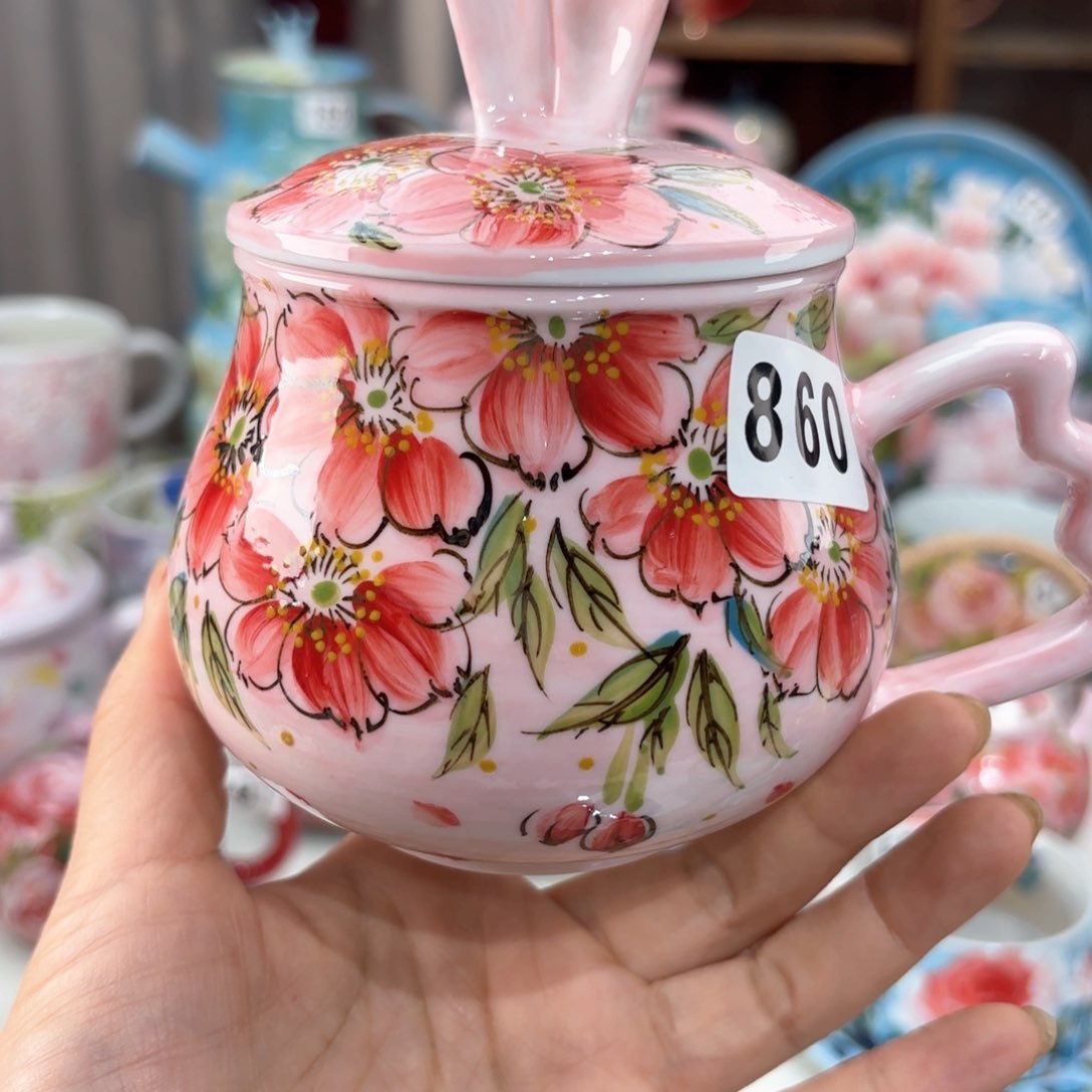 景德镇手绘高温釉下彩陶瓷茶具