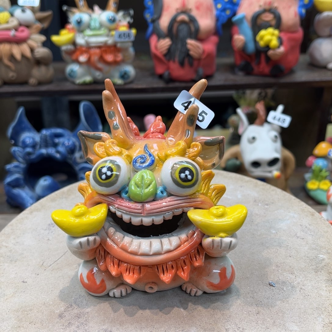 陶瓷纯手工抽象陶瓷摆件微瑕425