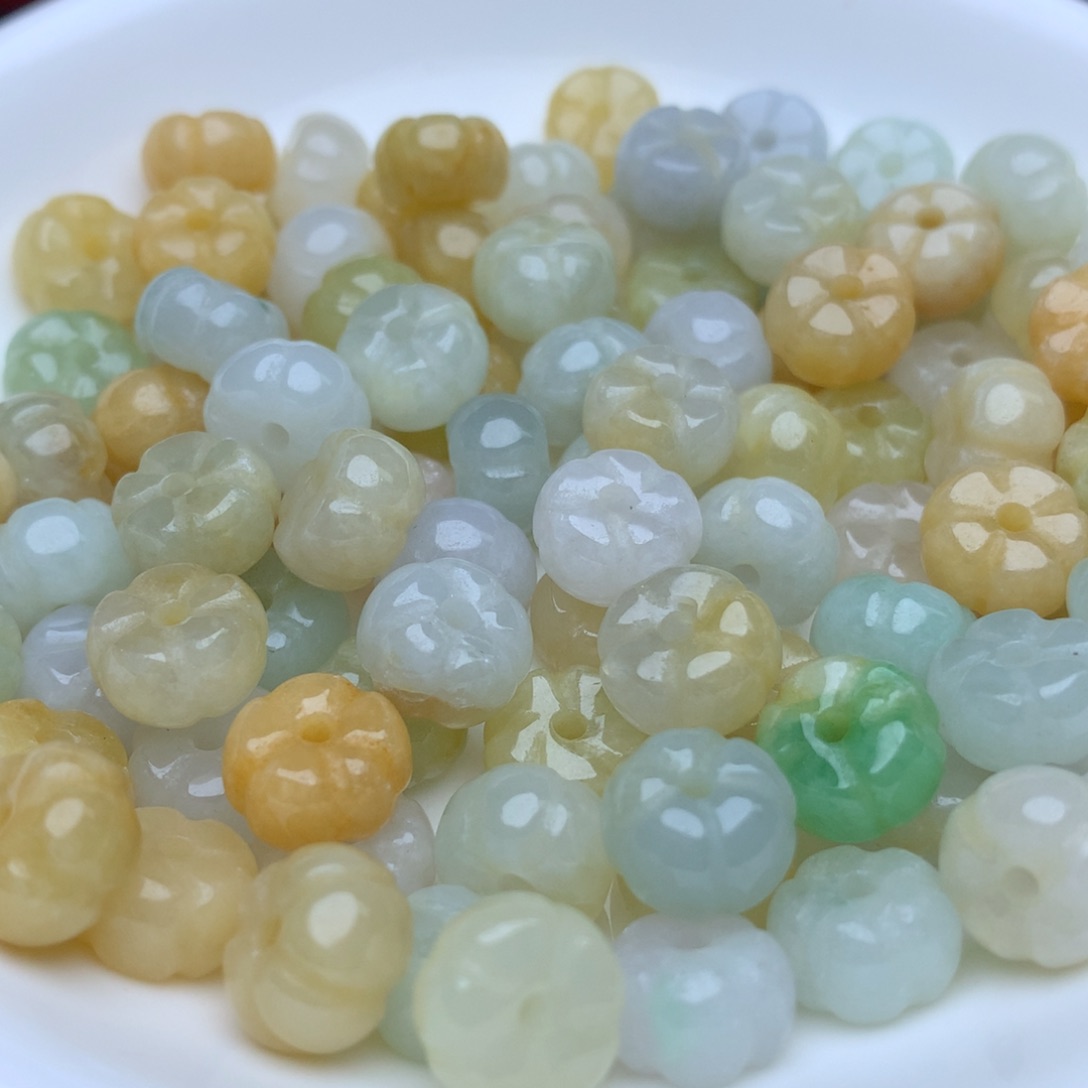 【闪购商品】翡翠手链未镶嵌卡5.6乘8.7冰黄南瓜20个