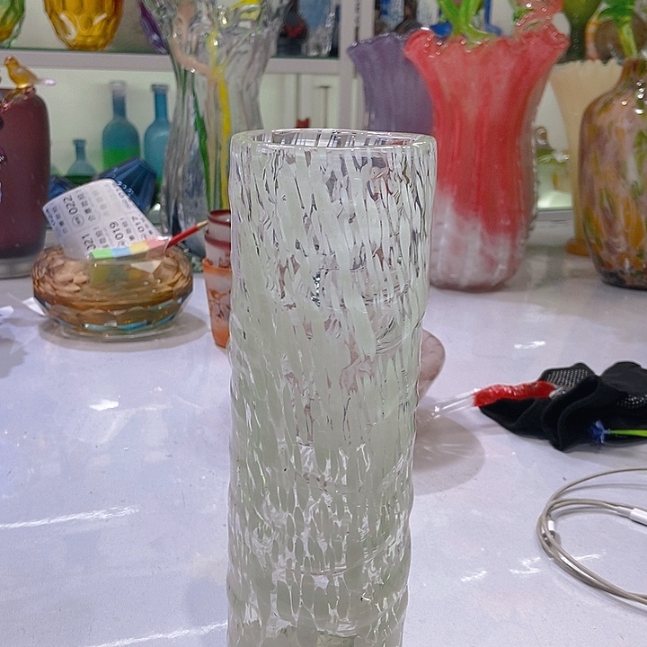 琉璃琉璃花瓶高26口7