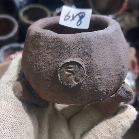 红陶粗陶花盆手工