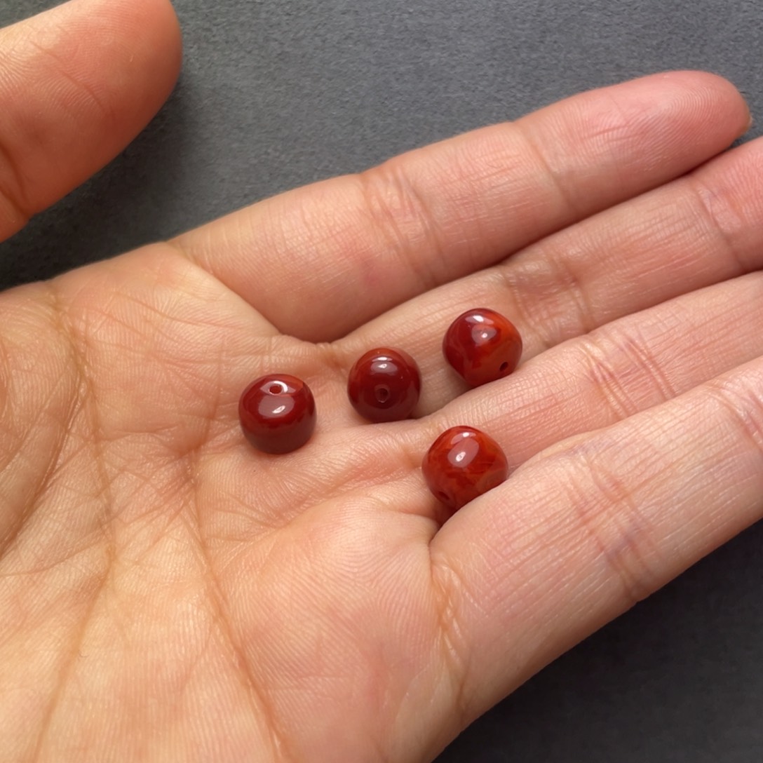 南红玛瑙8mm单珠未镶嵌静*