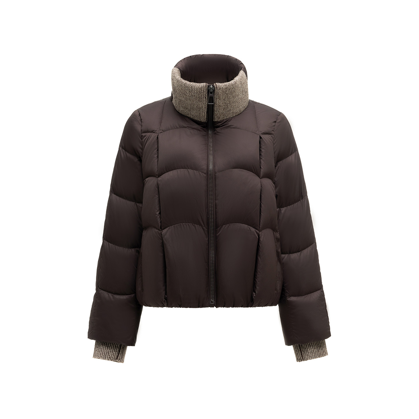 水墨佳人撞色罗纹领口90鸭绒上衣52505132