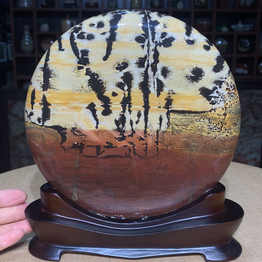 紫砂广西国画石摆件，收藏观赏