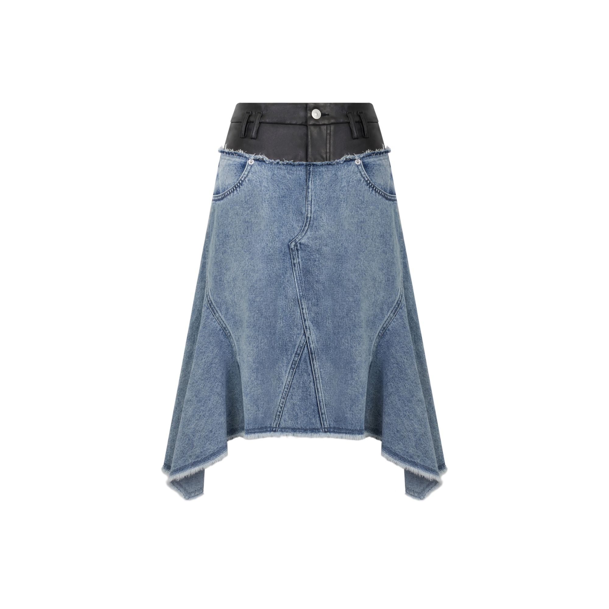 ANN ANDELMAN半身裙牛仔半裙蓝色高腰时尚休闲百搭夏季春季