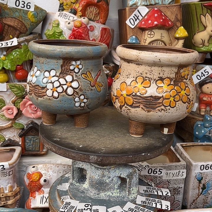 粗陶材质多肉花盆