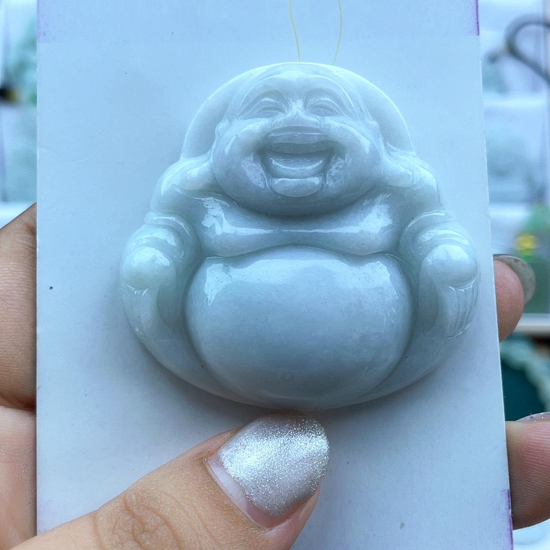 翡翠未镶嵌颈饰佛公